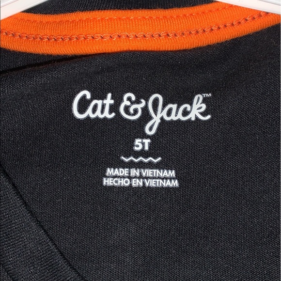 Cat & Jack 'Boo' Peplum Top & Candy Corn Leggings Halloween Set - Picture 6 of 12